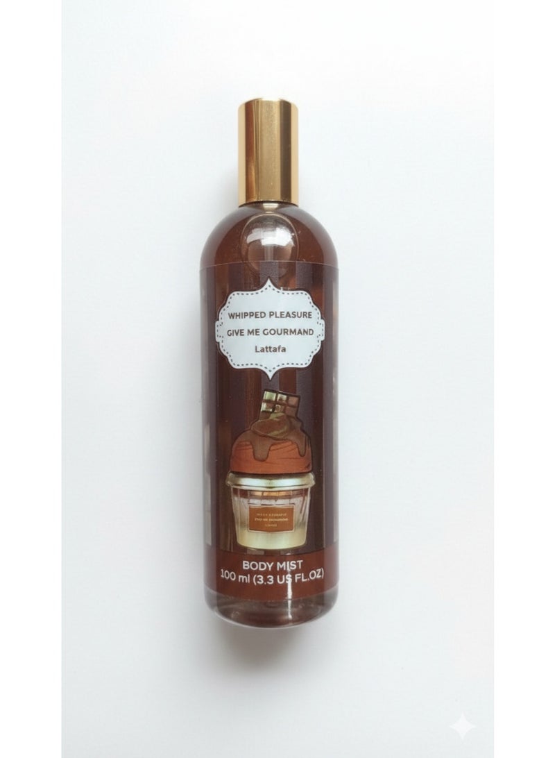Lattafa Whipped Pleasure "Give Me Gourmand" Body Mist for Women – Sweet & Creamy Fragrance with Chocolate Notes – Long-Lasting Body Spray – 100ml (3.3 Fl Oz) - Image 1